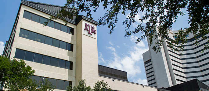 Exterior view of the main Dentistry building on the Dallas campus