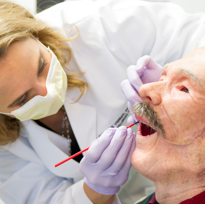 Dentistry student constructing a prosthetic face